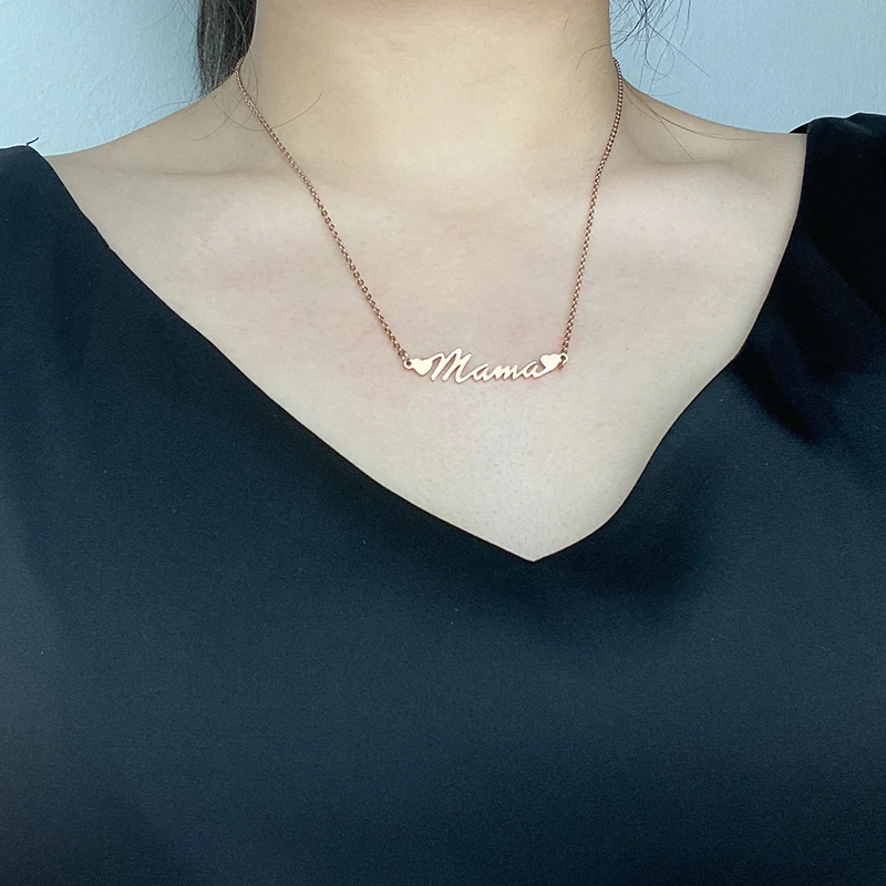 

Personalized custom custom name mama necklace stainless steel name custom mother's day gift jewelry gift gift for mom