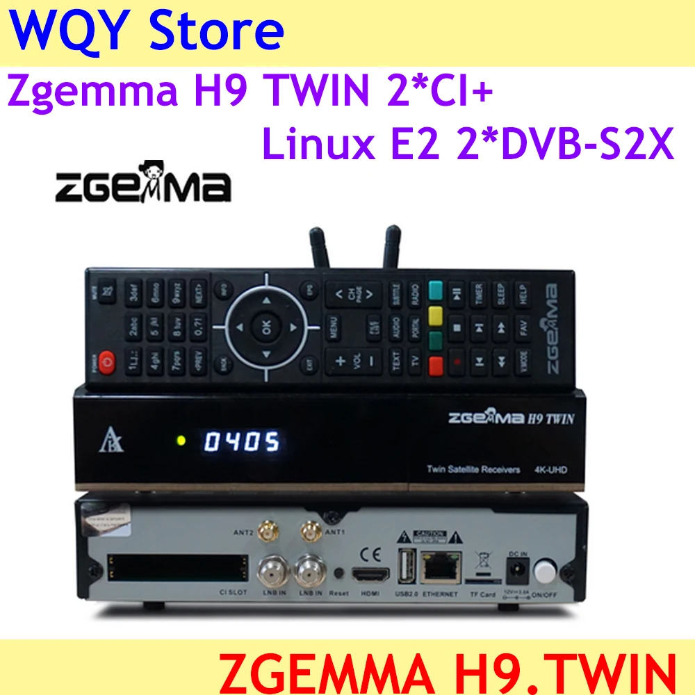 Новейшая версия Zgemma H9 TWIN 2 * CI + Linux E2 System DVB S2X IPTV twin спутниковый ТВ приемник ZGEMMA 4K TV
