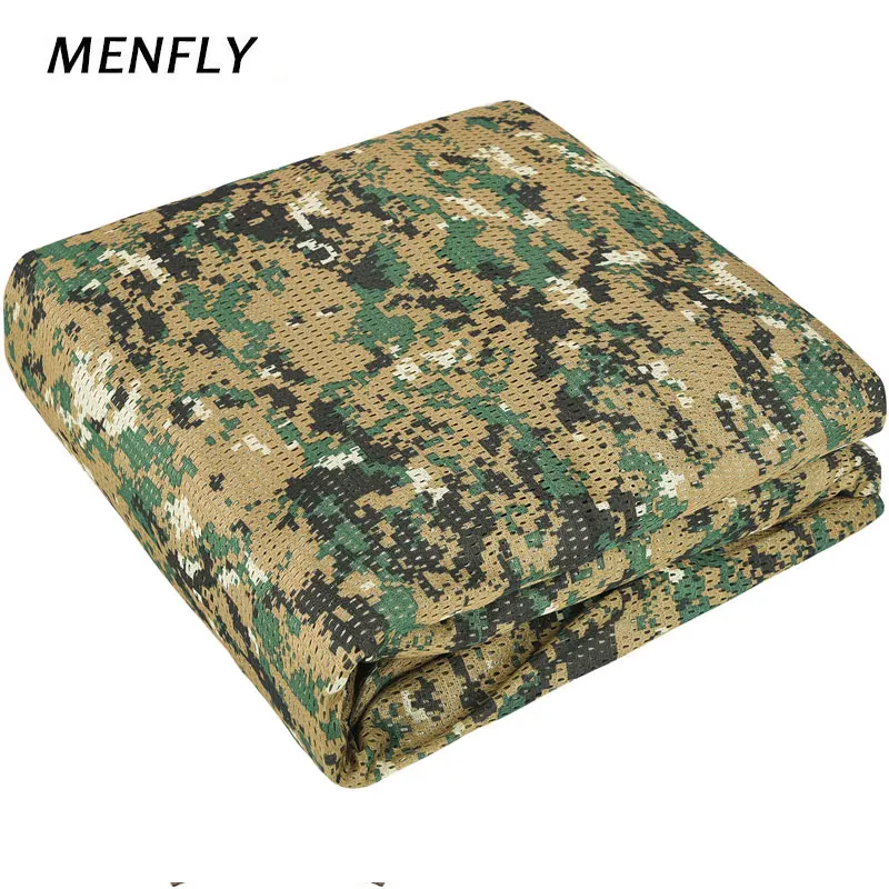 

MENFLY Woodland Digital 1.5M Wide Camping Hunting Mesh Covering Cloth Chase for Tent Breathable Hidden Body Cover Camouflage Net