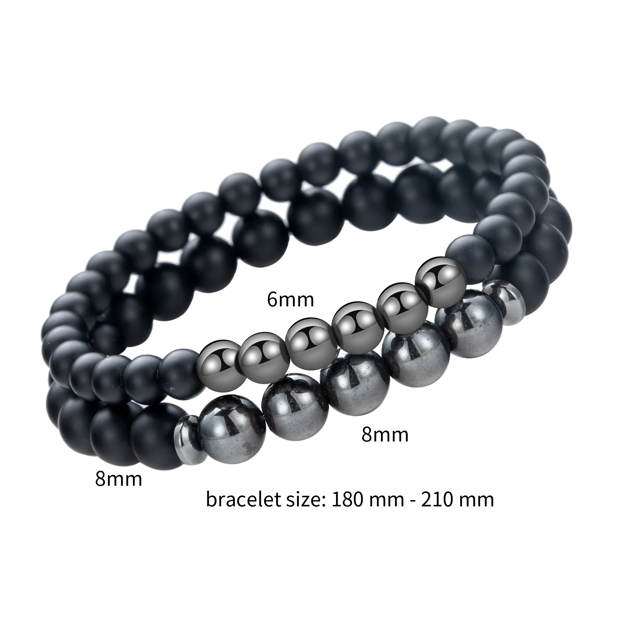 Hematite Magnetic Beads Power Bracelets for Women Men Couple Magnetite Balance Bracelet friendship chakra Jewelry him her | Украшения и