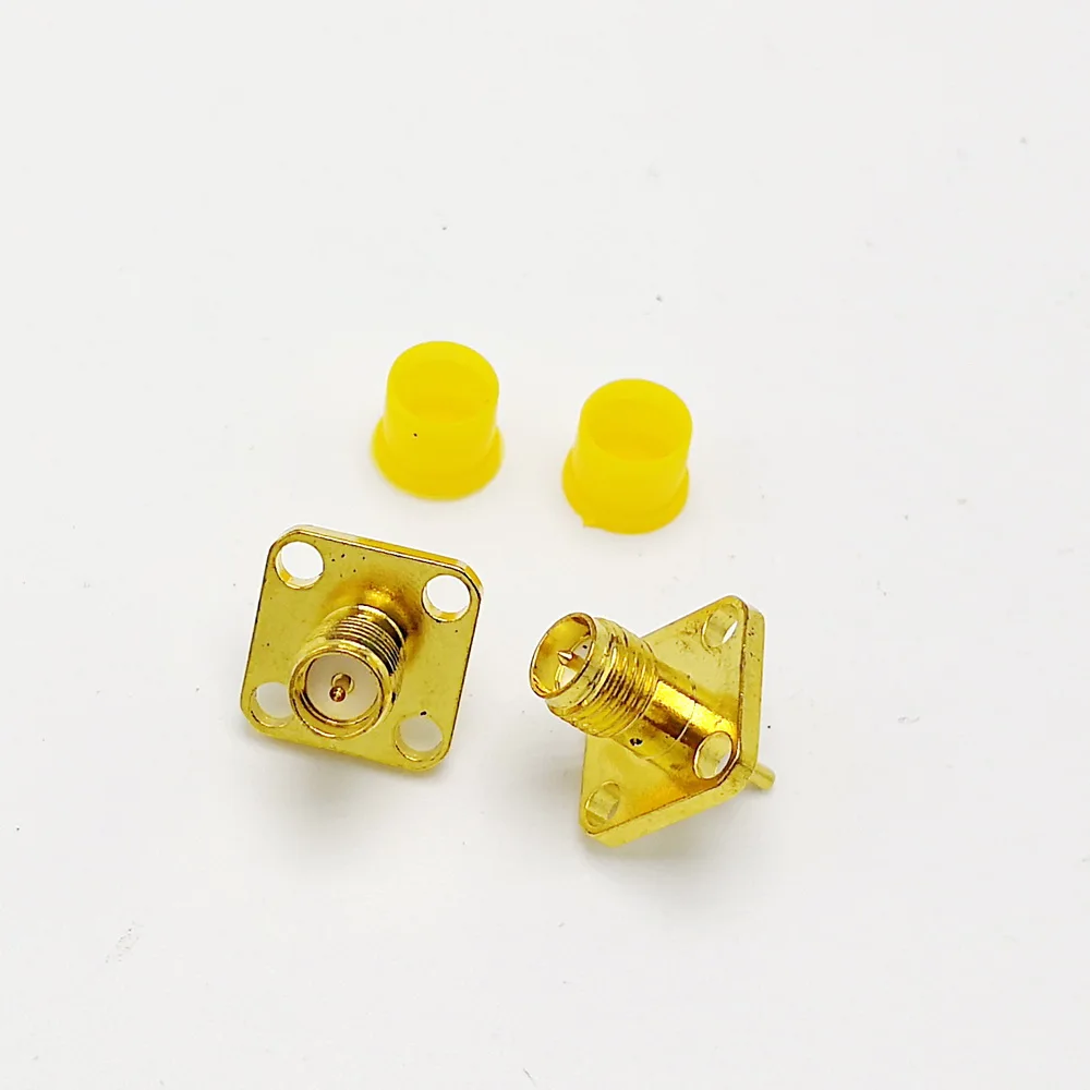 RP-SMA Соединитель с 12 7 мм квадратным фланцем позолоченный 10 шт./лот | Мобильные