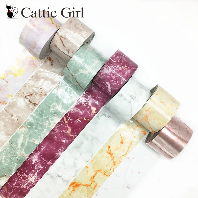 1roll 100m White Marble Stone Nail Foil Transfer Paper Japanese Nails Design Nail Art Stickers Marbling Foils Tattoo DIY Decals