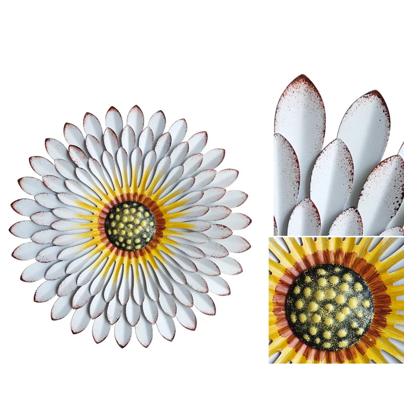 

Metal Flower Decorations Wrought Iron Handmade Crafts Hanging Ornament for Home Livingroom Bedroom decoracion salon casa