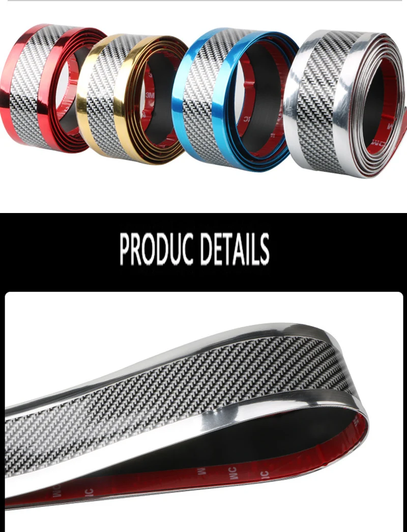 Car Sticker 5D Carbon Fiber Rubber Protector Door Sill Styling Bumper Strip Protectors Auto Accessories | Автомобили и мотоциклы