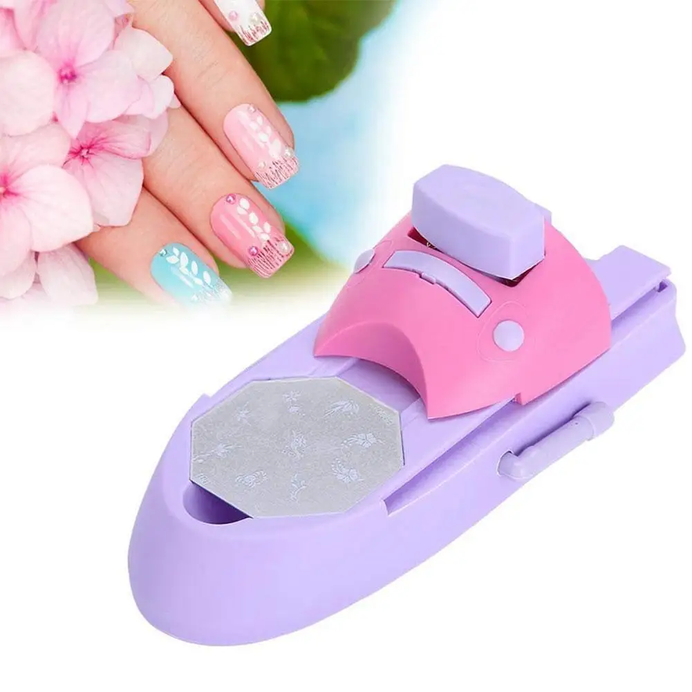 DIY 3D Nail Art Printer Printing Manicure Machine With Stamp Tool Kit 6pcs Metal Stamper Plate Set Flower Design on Nails Mold