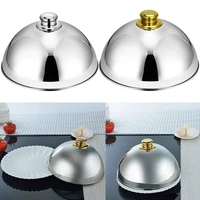 stainless steel dome food meal cover steak cover cheese melting dome serving dish food cover for home restaurants hotels banquet