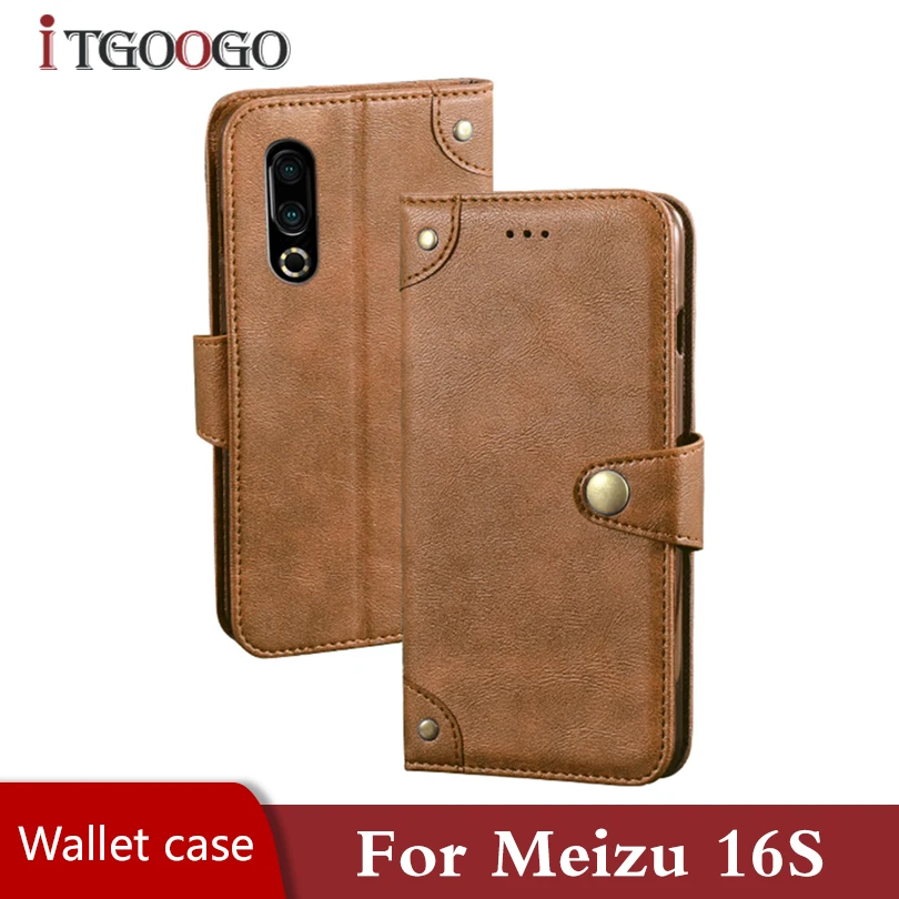 Флип-чехол для meizu 16 s кожаный чехол-книжка противоударный магнитный задний