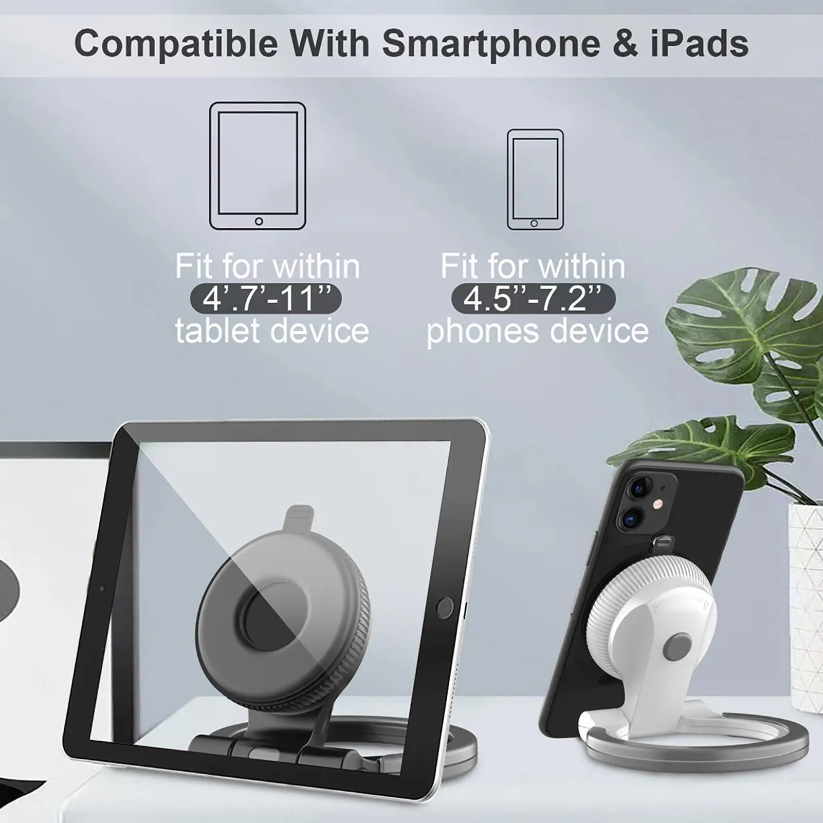 

Wall Mount Tablet Stand 2 In 1 Multi-function Phone Bracket Tablet Holder Tablet Stand Holder Ipad Accessories