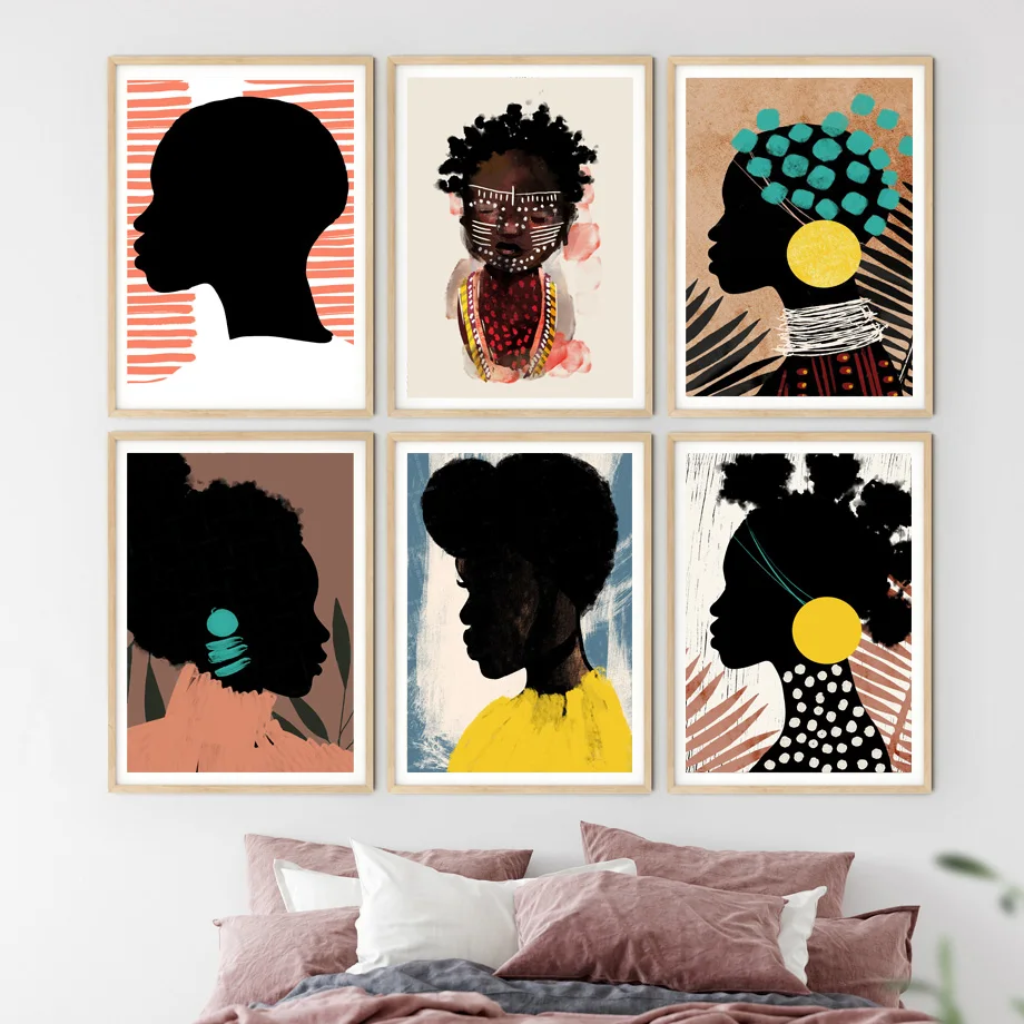 

African Traditional Tribal Style Wall Art Canvas Painting Abstract Nordic Posters And Prints Wall Pictures For Living Room Decor