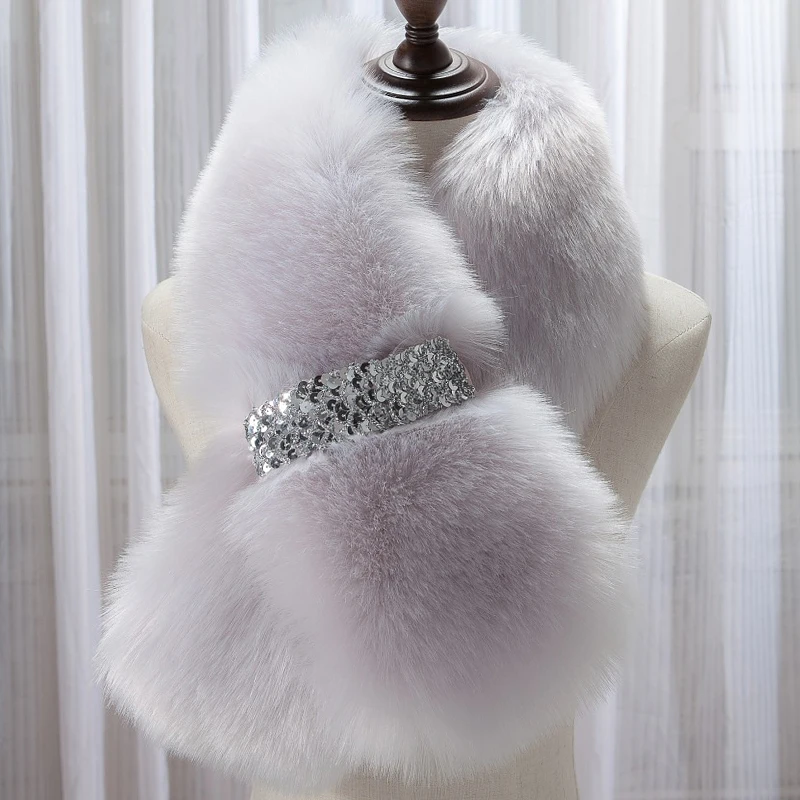 Шарф-ХОМУТ ЖЕНСКИЙ из искусственного меха большой мягкий зимний теплый