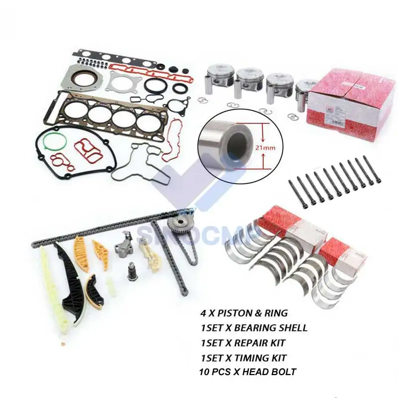 Комплект для ремонта двигателя VW GTI Tiguan AUDI A5 2 0 TFSI CAEB CCTA CCZ CDNC CBFA CAWB CFKA CPMA CPMB CAED CDNB 21