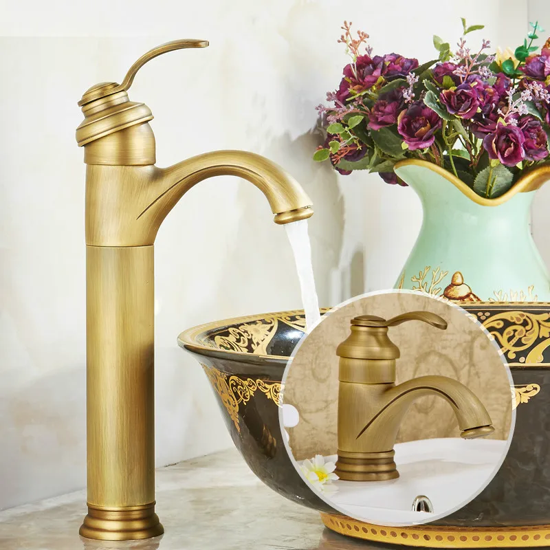 Смесители для кухни полностью медный архаизмы кран умывания холодной горячей