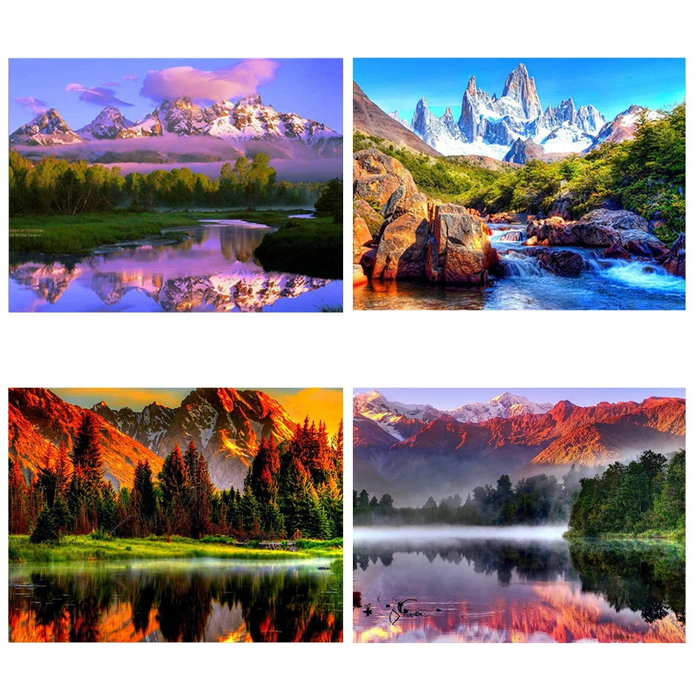 

Diy 5d Full Diamond Embroidery Landscape Full Display Diamond Diamond Painting Picture Rhinestone Landscape Home Decoration Gift