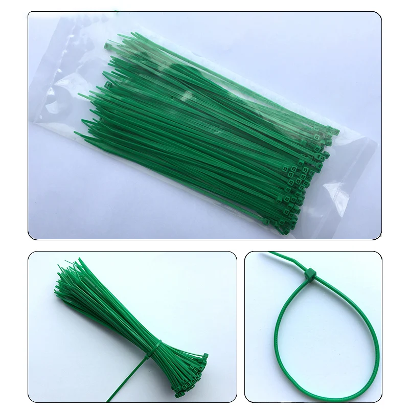 Самоблокирующиеся Нейлоновые кабельные муфты 100 шт. 10 цветов 5*250 мм цветные яркие