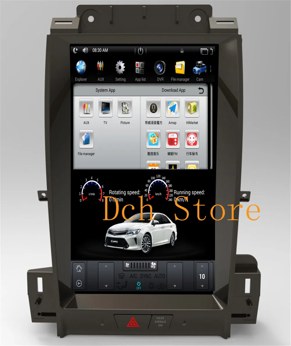 13 3 ''вертикальный tesla стиль Android 9 0 автомобильный DVD плеер GPS навигация радио для