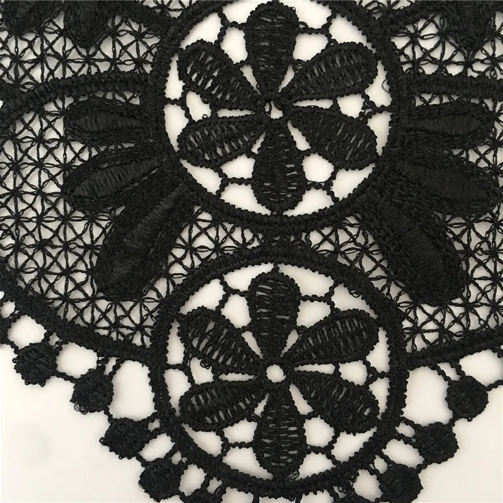 Черный вышитый кружевной воротник с вырезом вышитая аппликация Venise нашивки