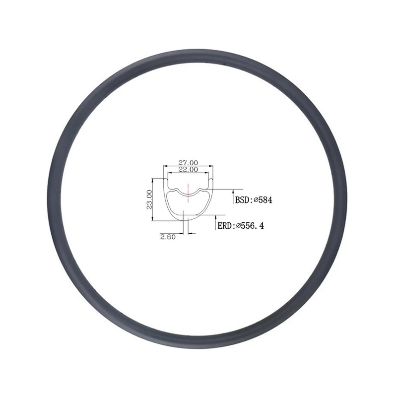 Велосипедная бескамерная покрышка LIENGU асимметричный карбоновый обод 27 мм для