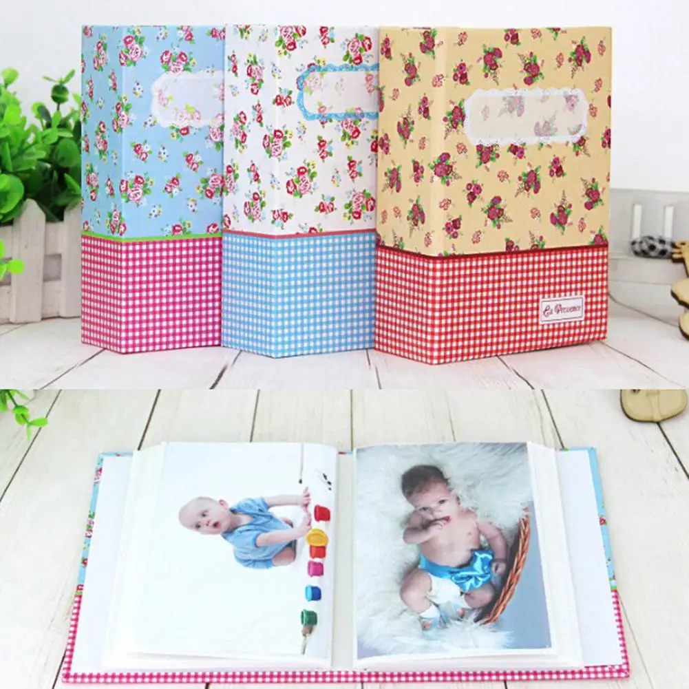 

6inch 100-Pocket Flower Cover Photo Album Baby Moment Picture Holder Family Gift Picture Holder Family Gift Picture Photo Album
