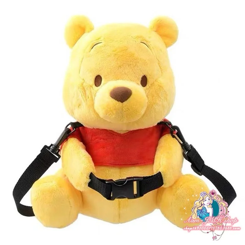 

Disney Cartoon Plush Winnie Bear Soft Backpack Travel Bag Lotso Decoration Pink Bag Girls Makeup Bag Graduation Trip Gift