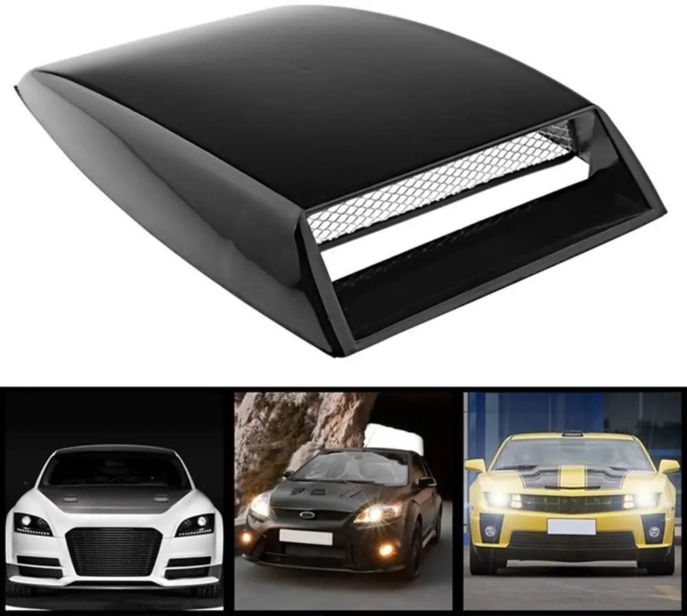 

3D Fake Car Engine Cover Universal Scoops Ventilation Cover Turbo Bonnet Hood Car Vents Decorative Air Flow Intake Hood