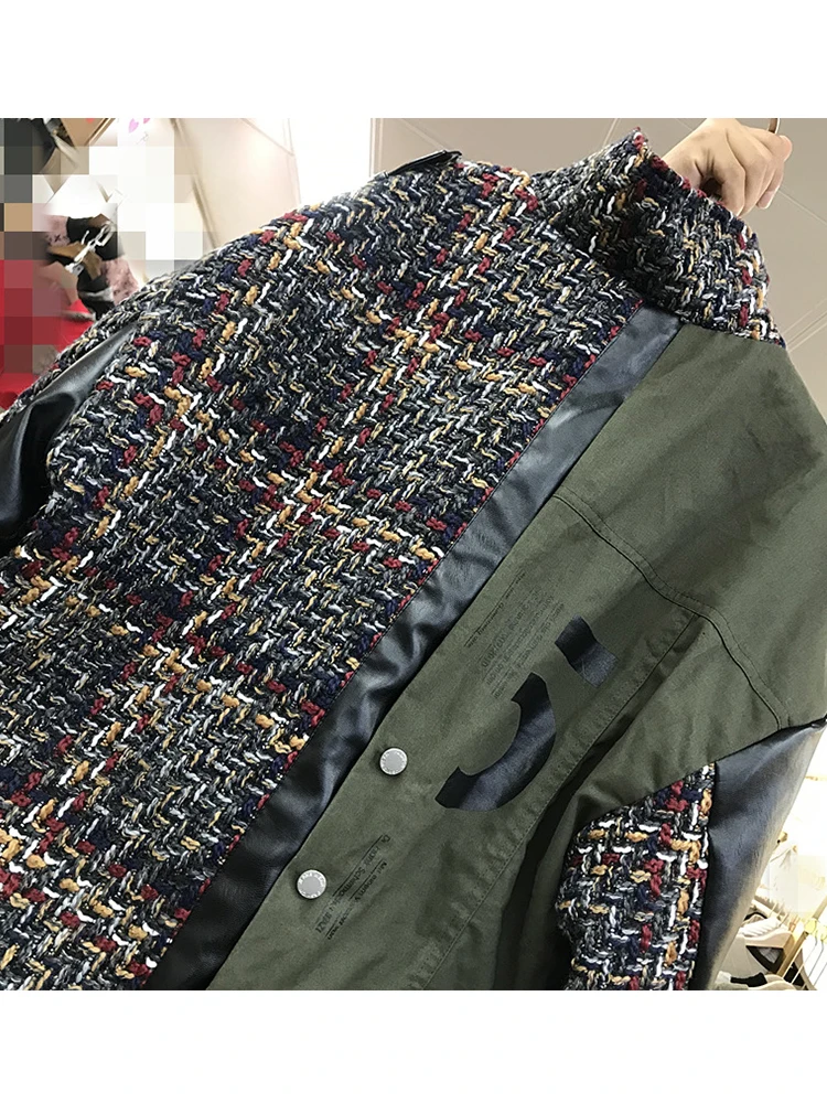 Женская твидовая куртка с карманами и лисьим мехом | одежда