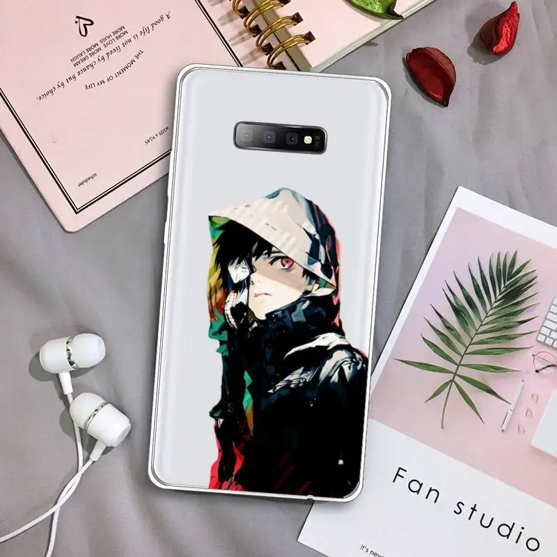 

Cartoon Anime Tokyo Ghoul Kaneki Ken Phone Case Transparent For Samsung Galaxy A71 A21s S8 S9 S10 plus note 20 ultra