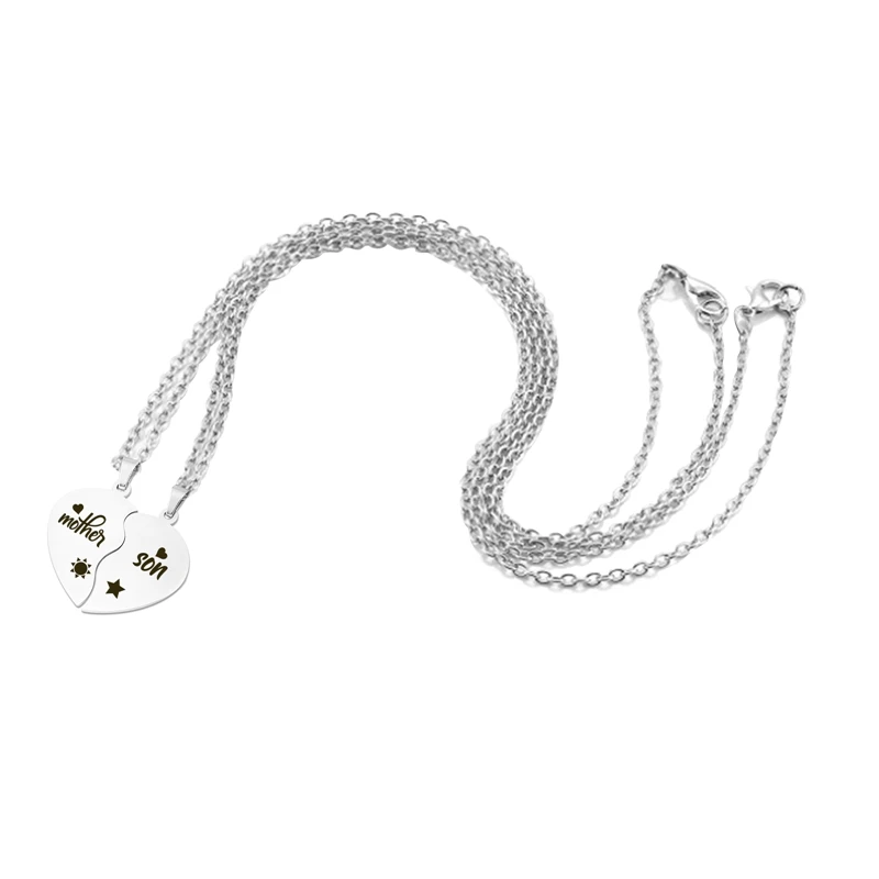 2 шт. в 1 Цвет I Love Mama мини для мамы с день матери любовь титановое стальное ожерелье