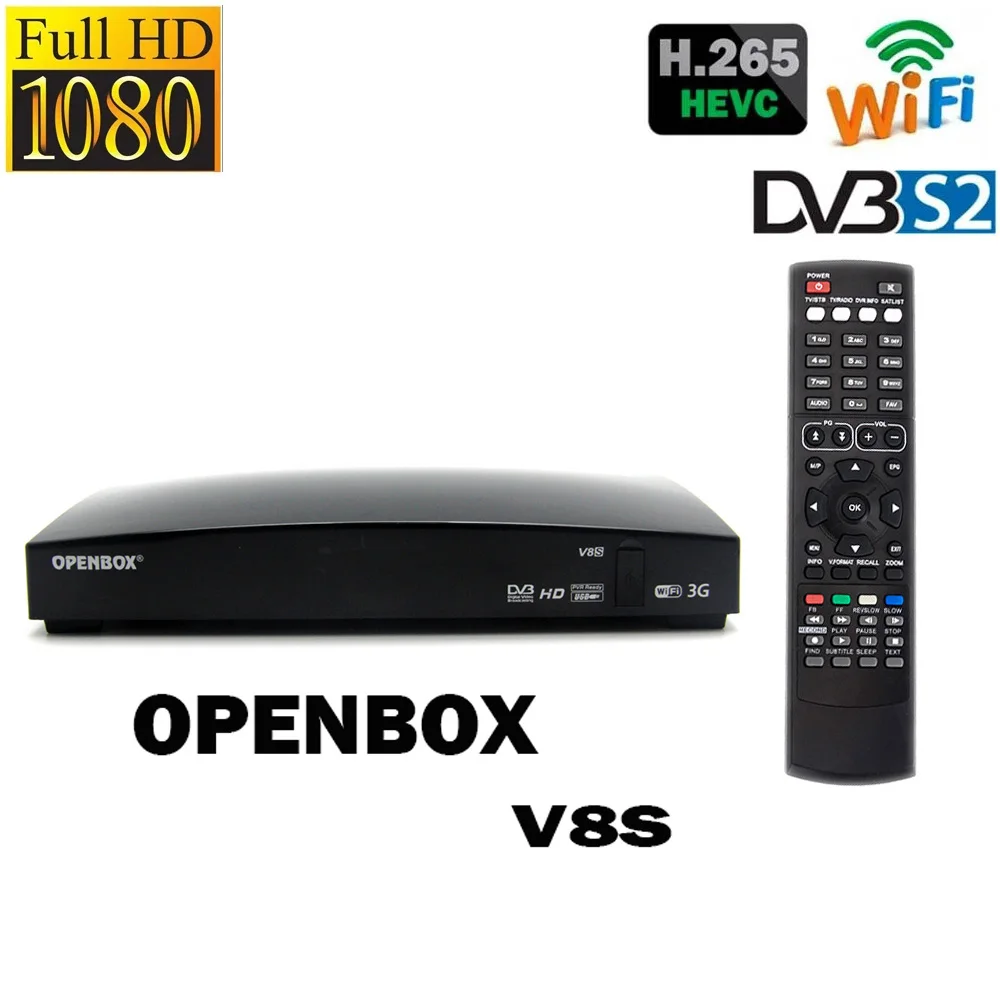 Оригинальный Openbox V8S DVB-S2 цифровой спутниковый ТВ ресивер S-V8 WEBTV Biss Key 2x USB слот Wifi 3G