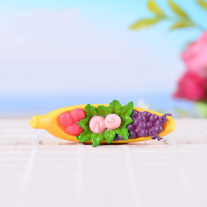 3 шт. банан фруктовая лодка миниатюрная фигурка DIY аксессуары кукла украшение для