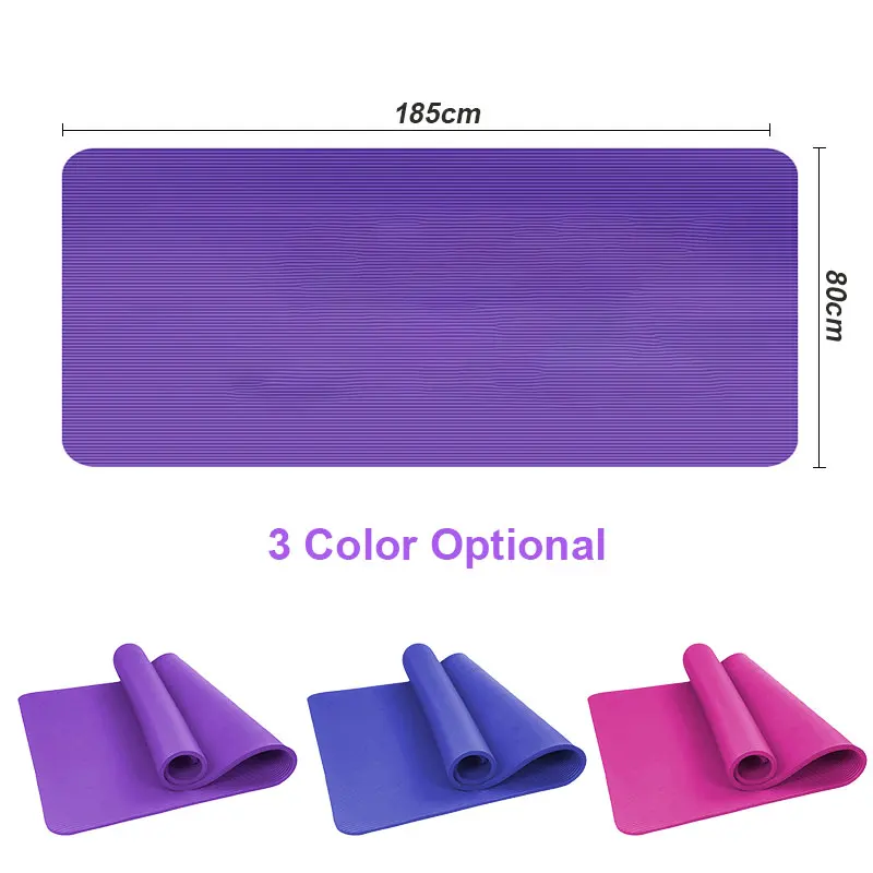 Нескользящие коврики для йоги 185*80 см * 15 мм коврик фитнеса без вкуса пилатеса