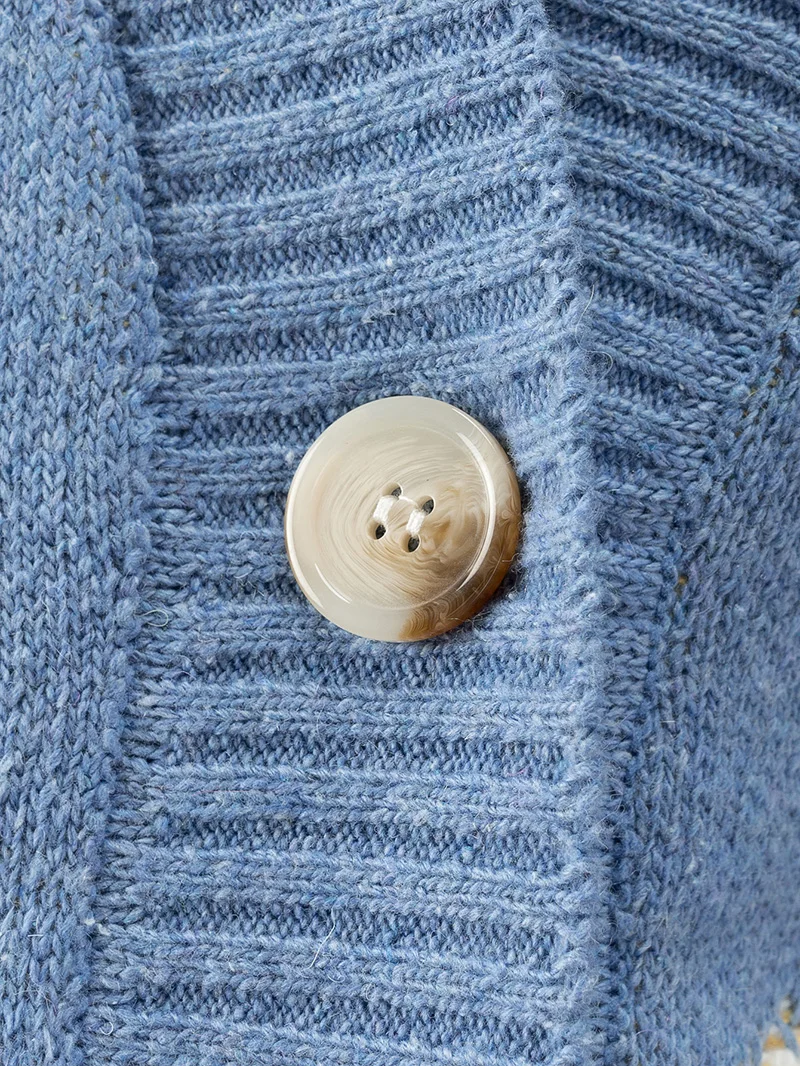 

A15 Women Short Cardigan Knitted Sweater 2021 New Autumn and Winter Long-sleeved Pullover Cardigan Casual Fashion Cute Printed