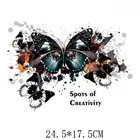 Цветные термонаклейки с изображением бабочек и животных, 24,5x17,5 см