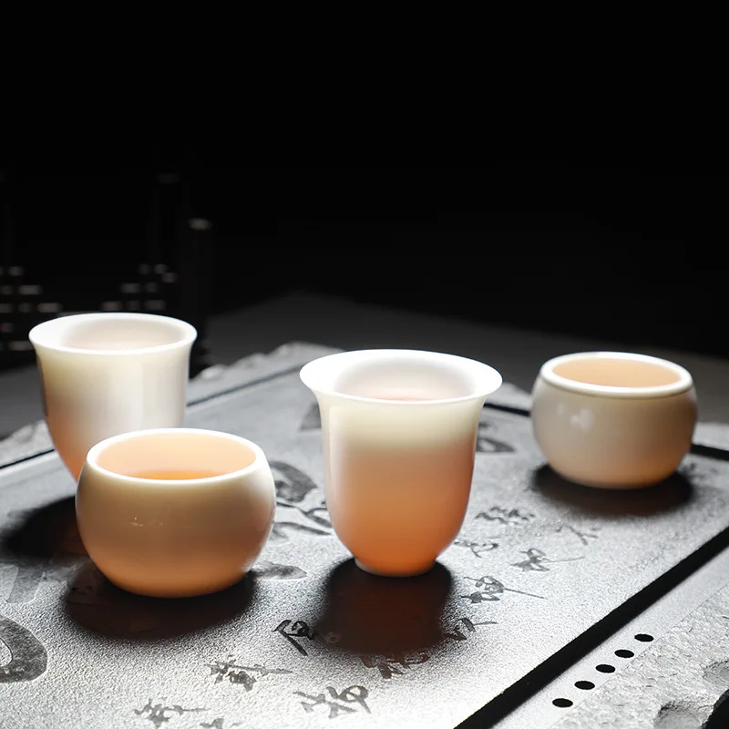 Dehua большая чайная чашка из хлопка и нефрита одна белый фарфоровый чайный набор