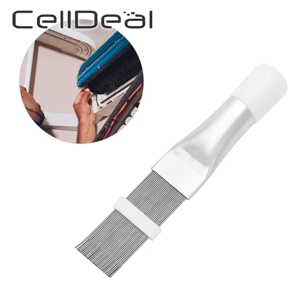 

1PC Cleaning Air Conditioner Fin Repair Tool Coil Comb A/c Hvac Condenser Radiator Universal Stainless Steel Folding Brush