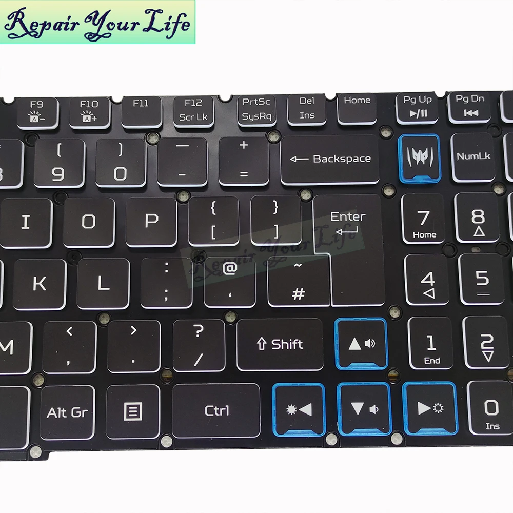 uk english rgb backlit keyboard for acer predator helios 300 17 2019 ph317 53 notebook gaming laptop keyboards euro nki15130mz free global shipping