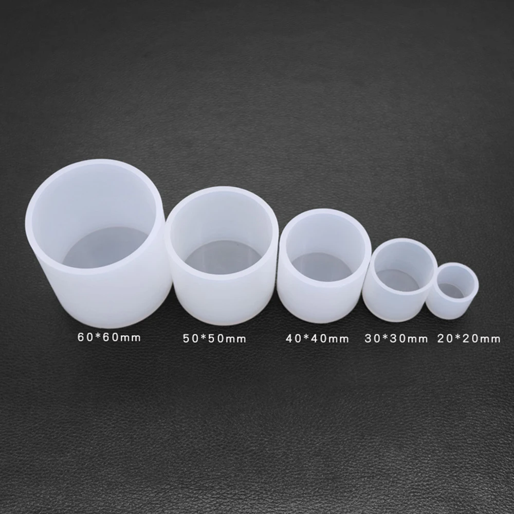 

Cylindrical Candle Mould Handmade Silicone Wax Mould Reusable Small Flower Planter Concrete Cement Clay Molds Non-stick Washable