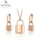 Xuping ювелирные изделия из нержавеющей стали замок Новое поступление, серьги и ожерелье наборы для женщин подарок