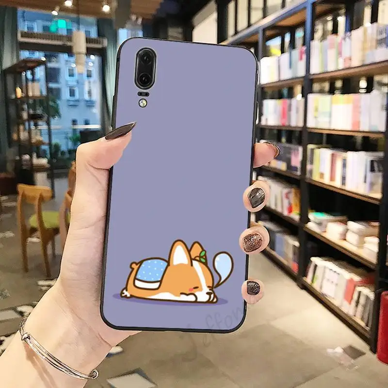 

Fashion Cute Cartoon Shiba Inu Dog Phone Case For Huawei honor Mate P 10 20 30 40 Pro 10i 9 10 20 8 x Lite
