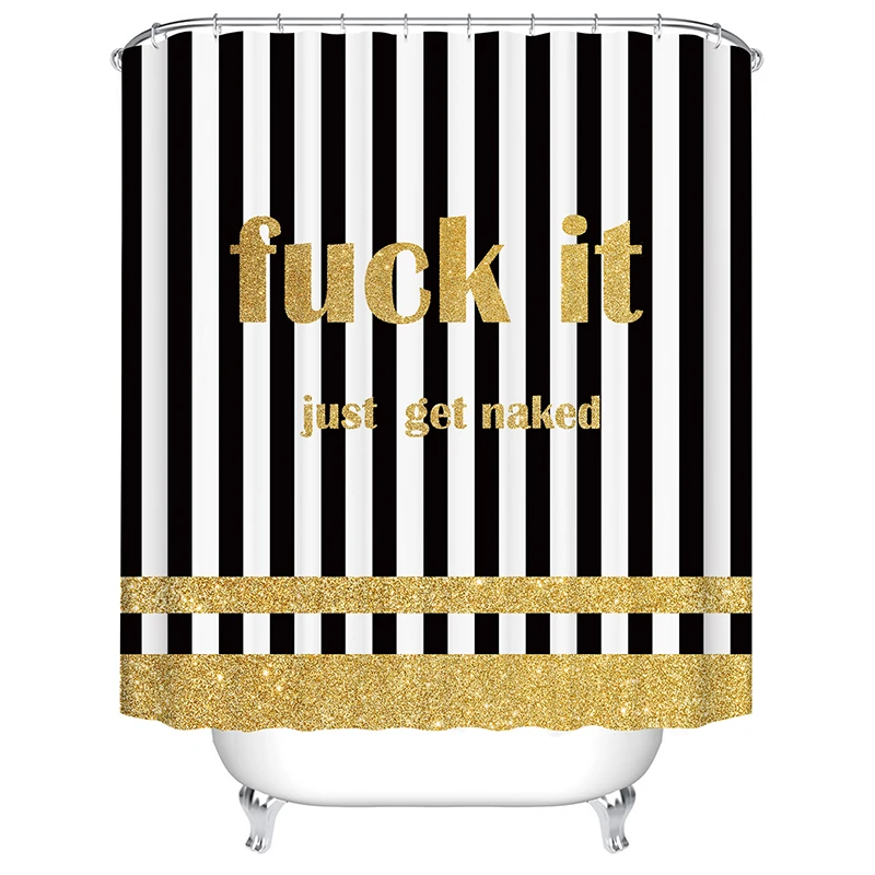 

black and white shower curtain waterproof bathroom decor drop shipping curtain shower bath