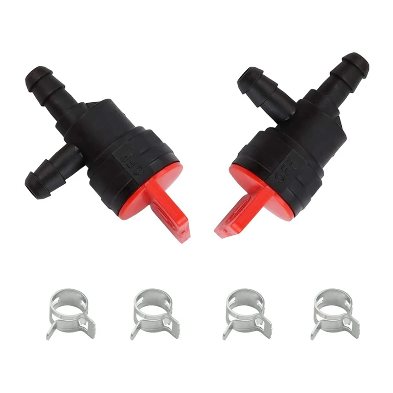 2 шт 1/4 дюйма 90 градусов запорный клапан топлива ДЛЯ Briggs &amp Stratton 698181 494539 697944 Tecumseh