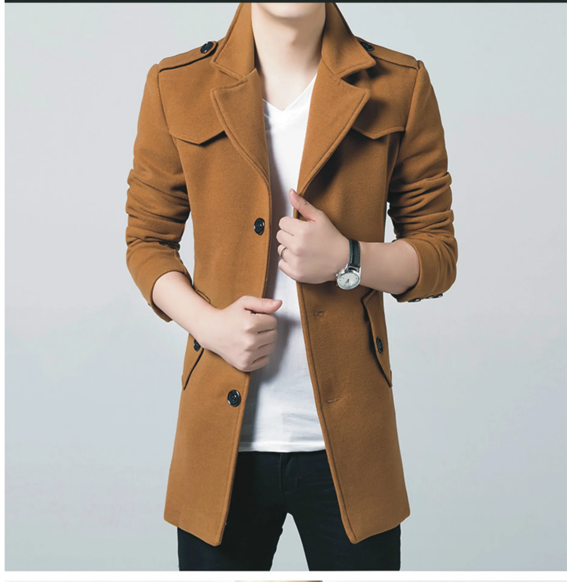 MRMT 2021 брендовые зимние мужские куртки утепленное шерстяное пальто для мужчин