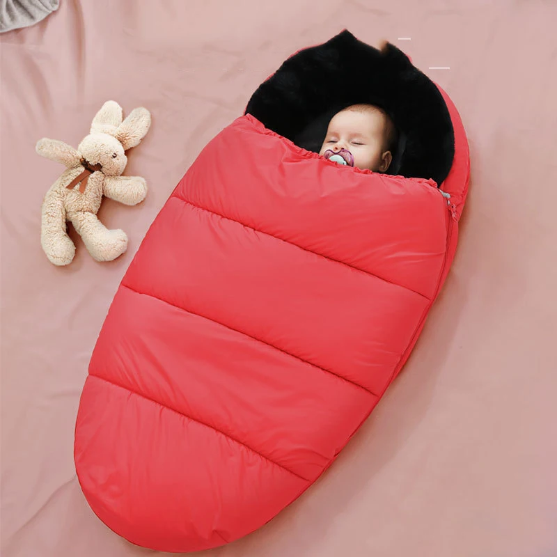 

Newborn 0-24M Baby Sleeping Bag Stroller Winter Windproof Thick Sleep sacks For Infant wheelchair envelopes newborns Cocoon