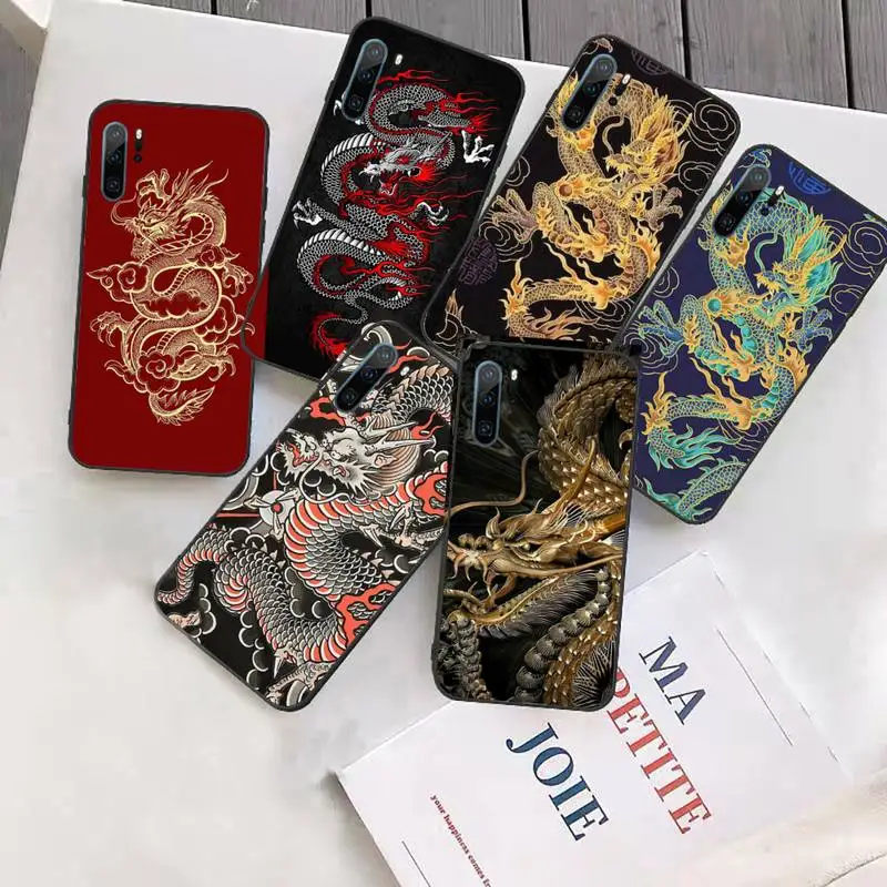 

Red Dragon Phone Case Funda For Huawei P9 P10 P20 P30 Lite 2016 2017 2019 plus pro P smart
