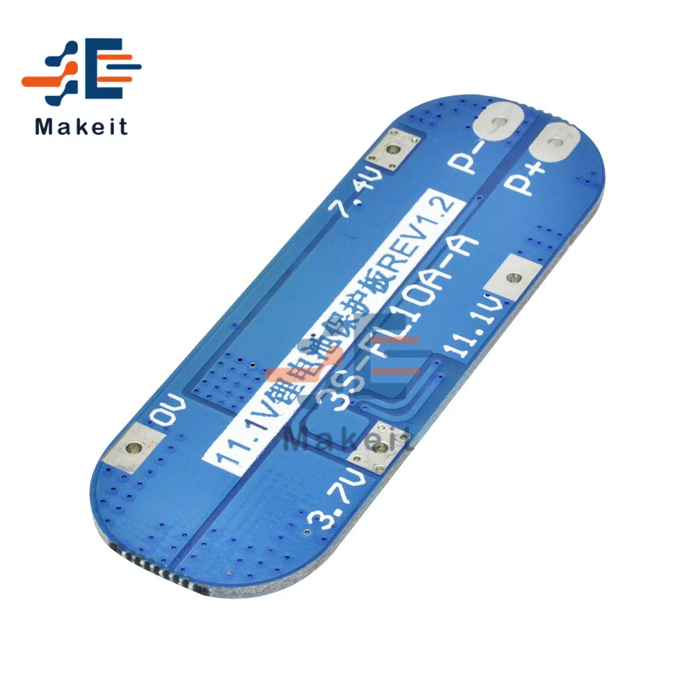 Защитная плата зарядного устройства 3S 10A BMS 18650 модуль печатной платы 12 6 в