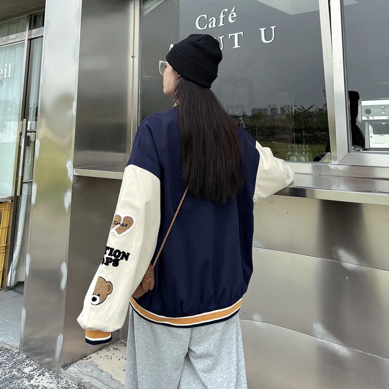 

Double-Layer Lining American Retro Baseball Jacket Autumn New