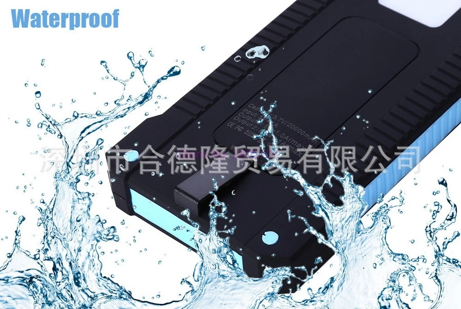 20 шт. 10000 мАч портативное солнечное зарядное устройство двойной USB внешний