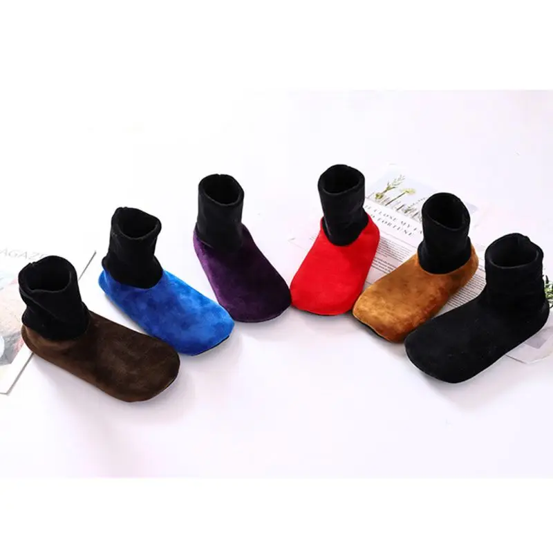 Женские пушистый напольный носки домашние Нескользящие дома подкладка супер