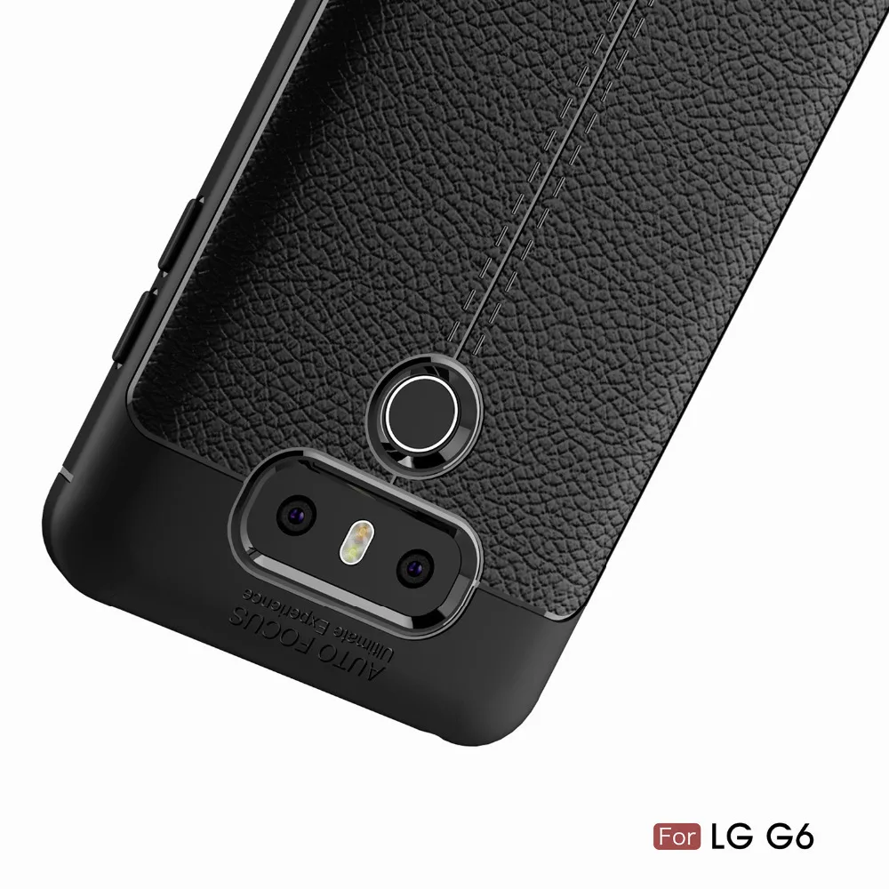 Противоударный чехол-накладка для LG G6 мягкий чехол из углеродной кожи и ТПУ |