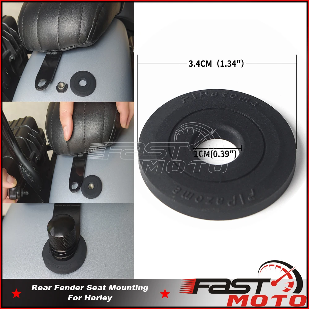 Резиновая прокладка для заднего сиденья мотоцикла 34 мм Harley Softail Fat Bob CVO Road Glide Sportster