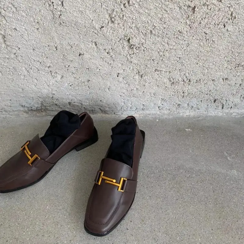 

Slip On Shoes For Women All-Match Black Flats Female Footwear Casual Sneaker Loafers With Fur Square Toe Soft Oxfords Slip-on Dr